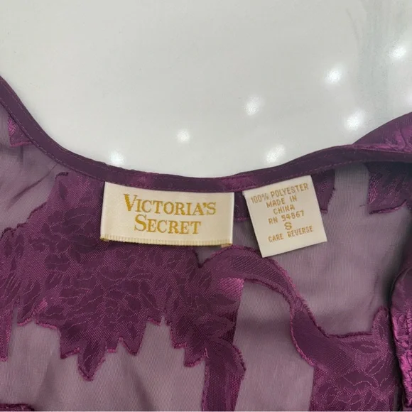 Victoria’s Secret Vintage Gold Tag Lingerie Sleepwear Patterned Classic Sz Small - Picture 6 of 11